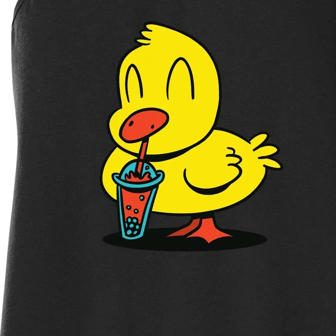 Duck Bubble Tea Women's Racerback Tank