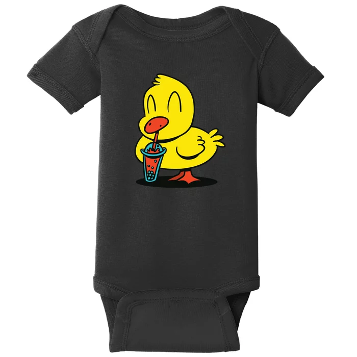 Duck Bubble Tea Baby Bodysuit