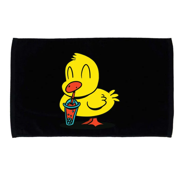 Duck Bubble Tea Microfiber Hand Towel