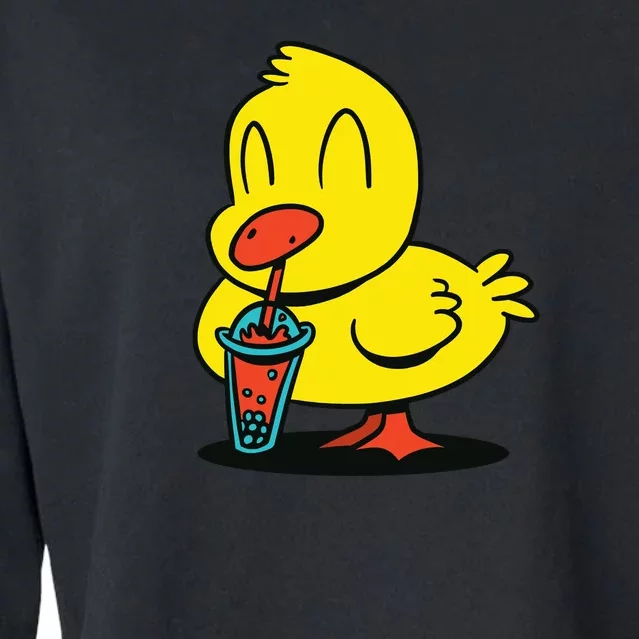 Duck Bubble Tea Cropped Pullover Crew