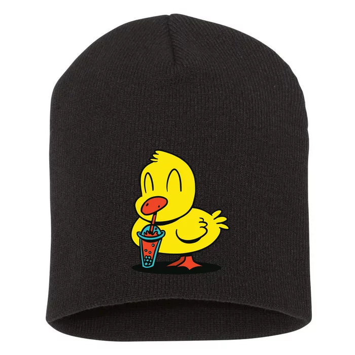 Duck Bubble Tea Short Acrylic Beanie