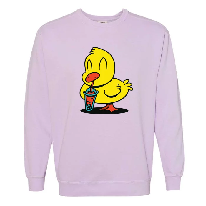 Duck Bubble Tea Garment-Dyed Sweatshirt