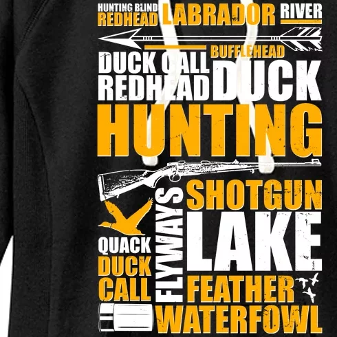 Duck Call Redhead Duck Hunting Women's Fleece Hoodie