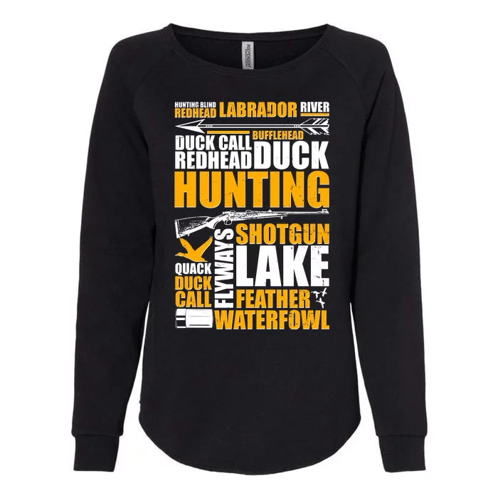 Duck Call Redhead Duck Hunting Womens California Wash Sweatshirt