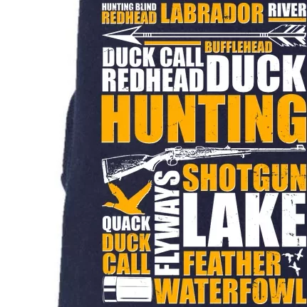 Duck Call Redhead Duck Hunting Doggie 3-End Fleece Hoodie