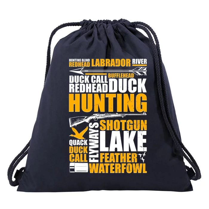 Duck Call Redhead Duck Hunting Drawstring Bag