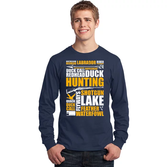 Duck Call Redhead Duck Hunting Tall Long Sleeve T-Shirt