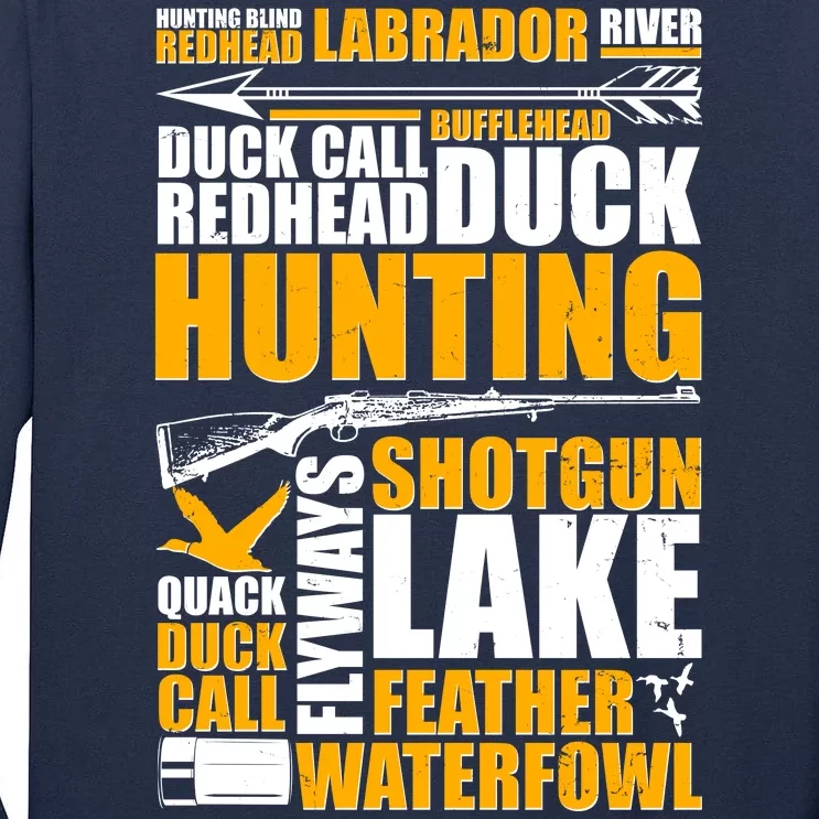 Duck Call Redhead Duck Hunting Tall Long Sleeve T-Shirt