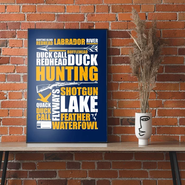 Duck Call Redhead Duck Hunting Poster