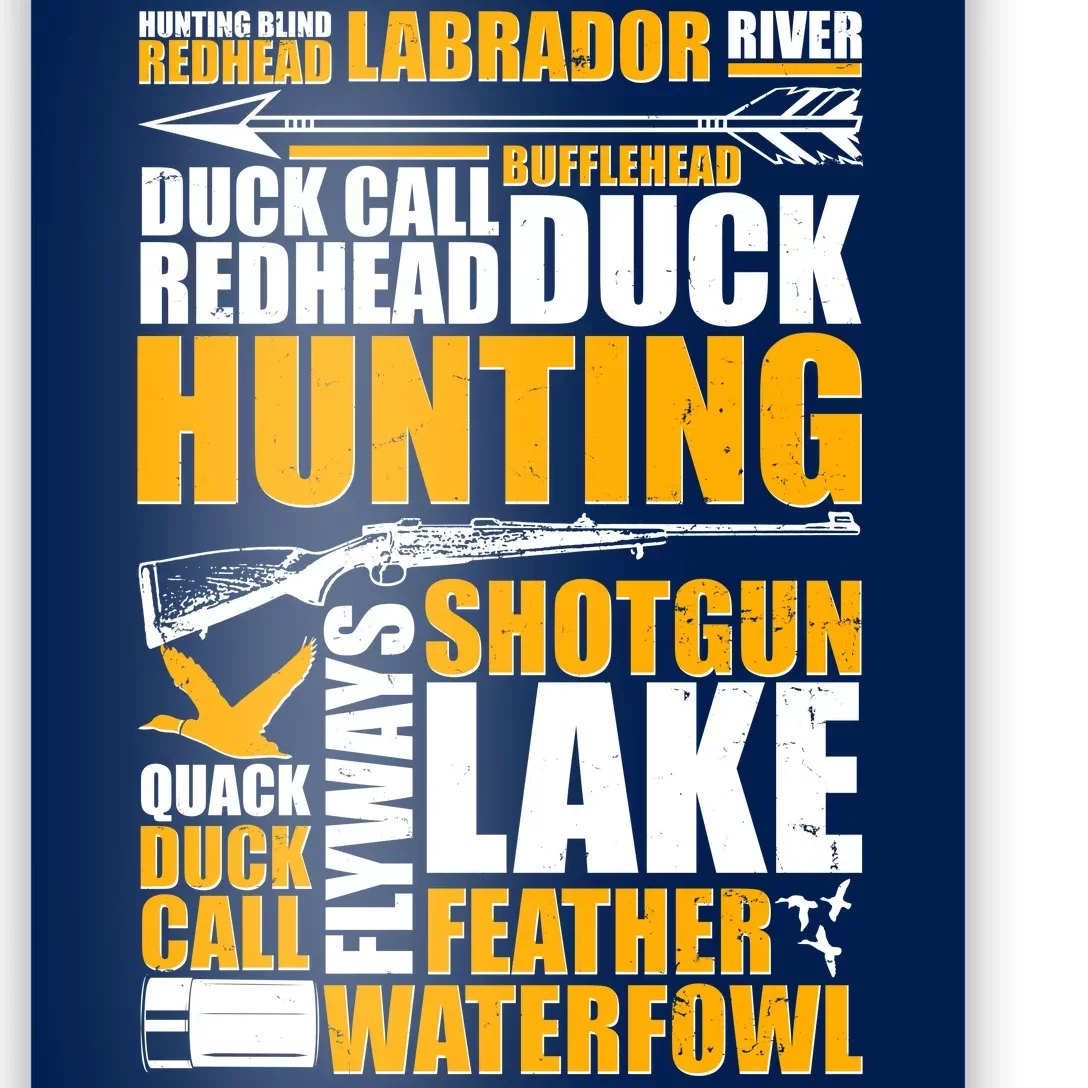 Duck Call Redhead Duck Hunting Poster