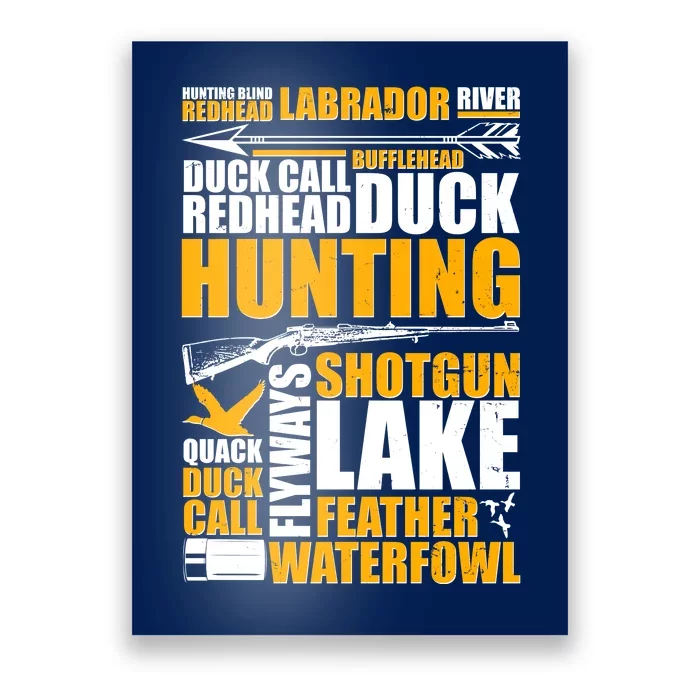 Duck Call Redhead Duck Hunting Poster