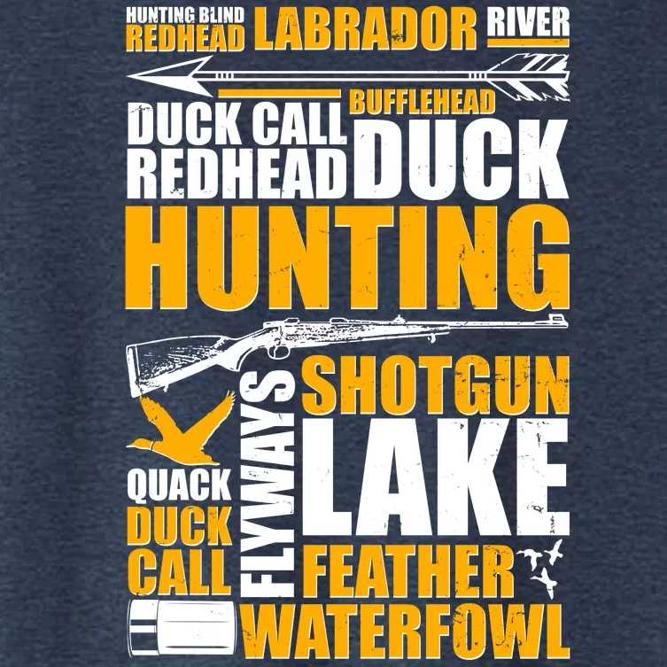 Duck Call Redhead Duck Hunting Women's Crop Top Tee