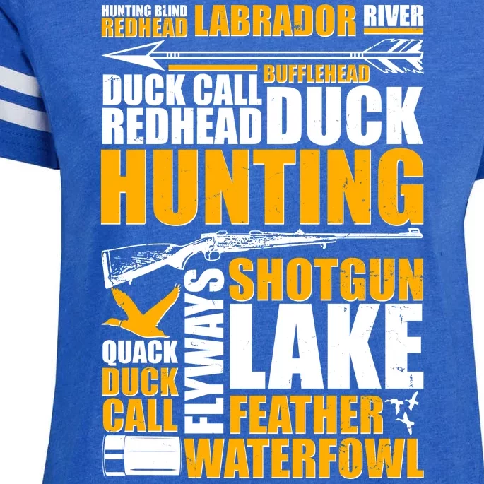 Duck Call Redhead Duck Hunting Enza Ladies Jersey Football T-Shirt