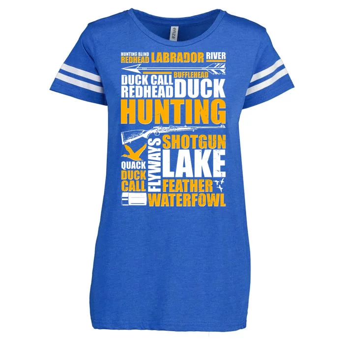 Duck Call Redhead Duck Hunting Enza Ladies Jersey Football T-Shirt