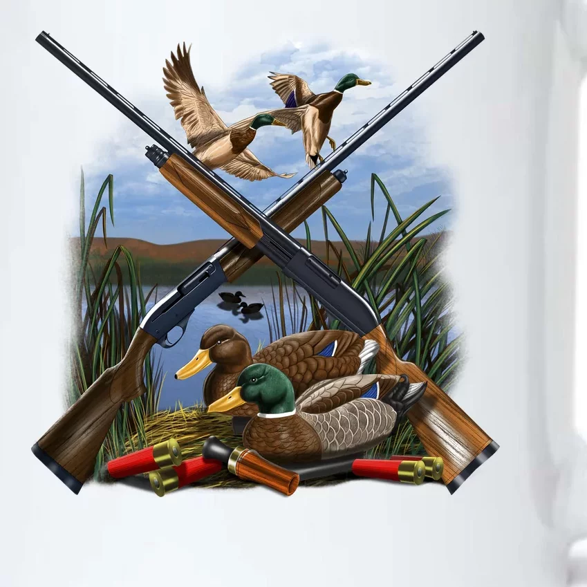 Duck Hunting Layout Black Color Changing Mug