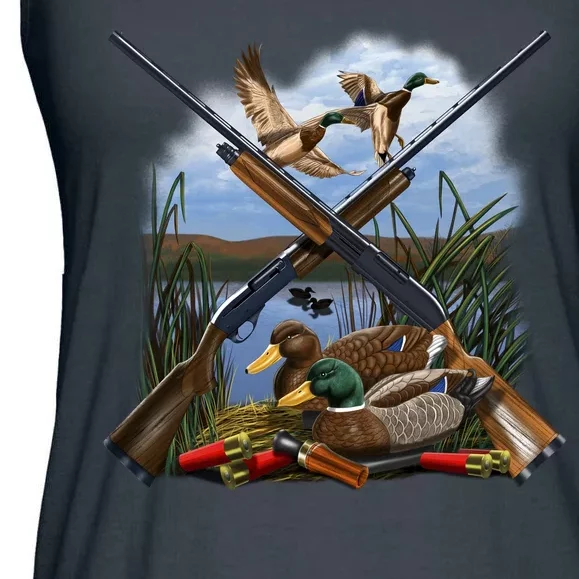 Duck Hunting Layout Ladies Essential Flowy Tank