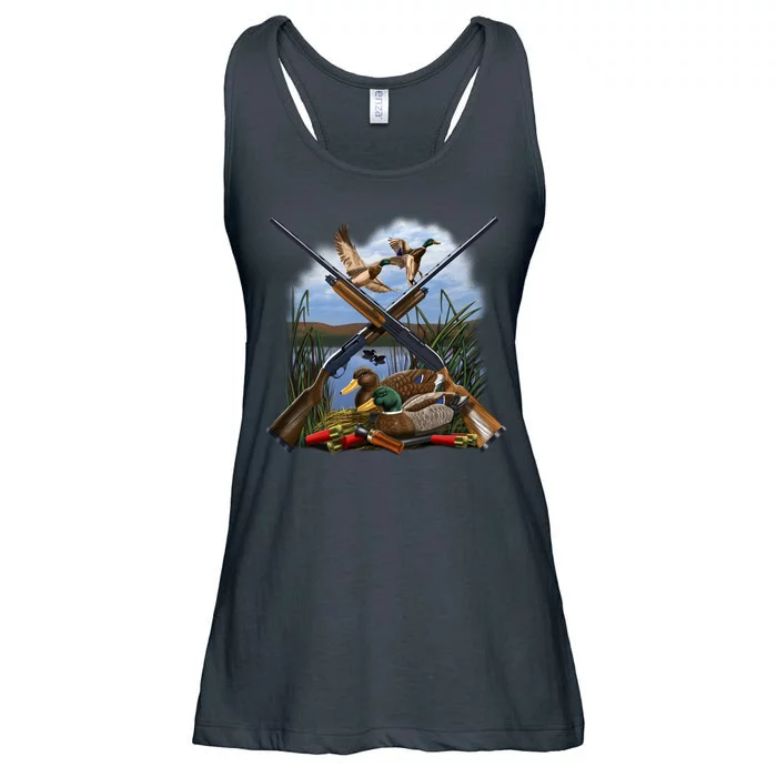 Duck Hunting Layout Ladies Essential Flowy Tank