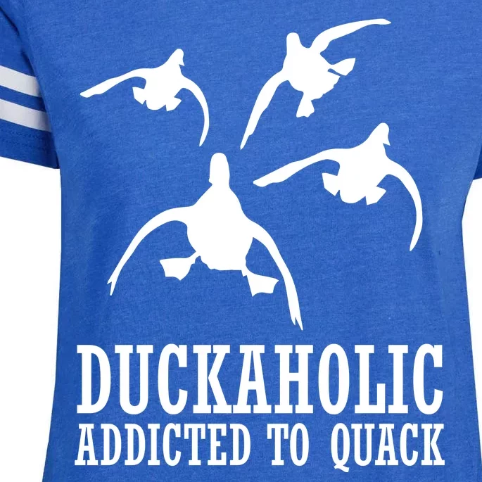 Duckaholic Addicted to Quack Enza Ladies Jersey Football T-Shirt