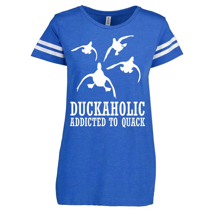 Duckaholic Addicted to Quack Enza Ladies Jersey Football T-Shirt