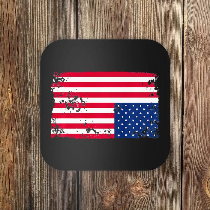 Distress Upside Down American Flag Coaster