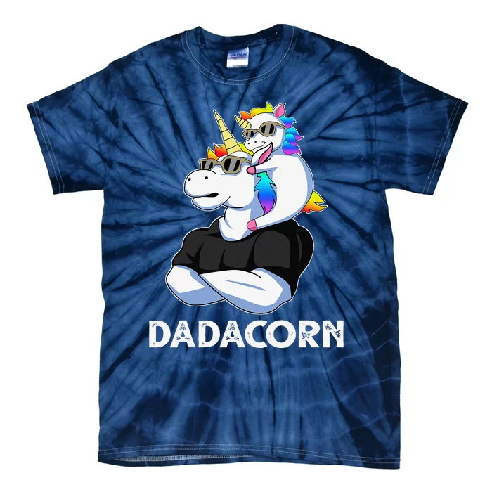 Dadacorn Unicorn Dad Unicorn Lovers Fathers Day Tie-Dye T-Shirt