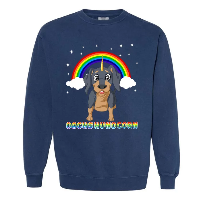 Dachshund Unicorn Garment-Dyed Sweatshirt