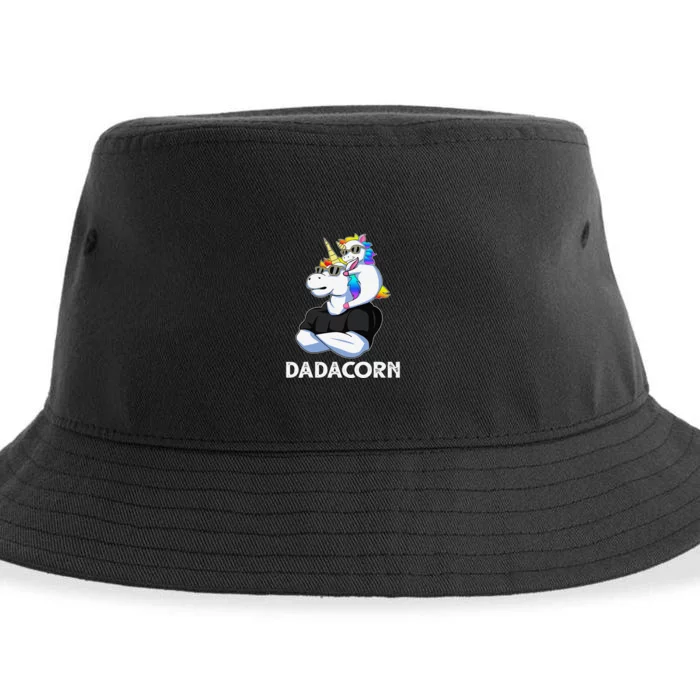 Dadacorn Unicorn Dad Unicorn Lovers Father's Day Sustainable Bucket Hat