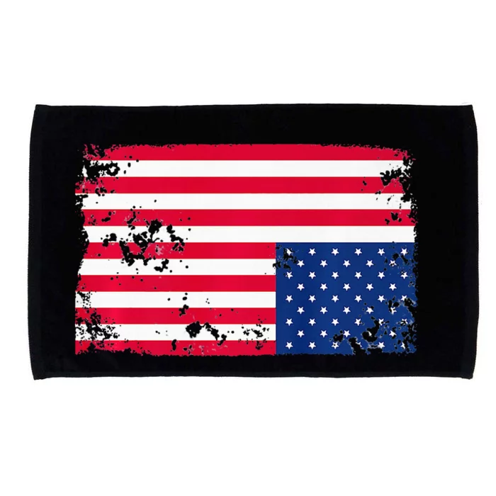 Distress Upside Down American Flag Microfiber Hand Towel