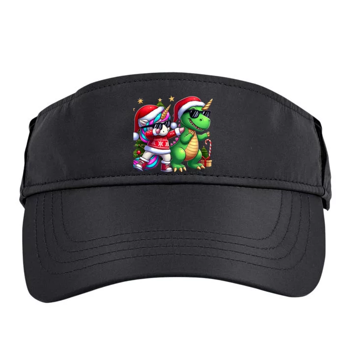 Dabbing Unicorn Dinosaur Christmas Gift Adult Drive Performance Visor