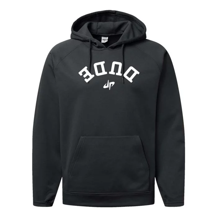 Dude Upside Down Performance Fleece Hoodie