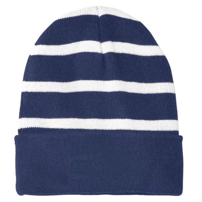 Delulu University Striped Beanie with Solid Band