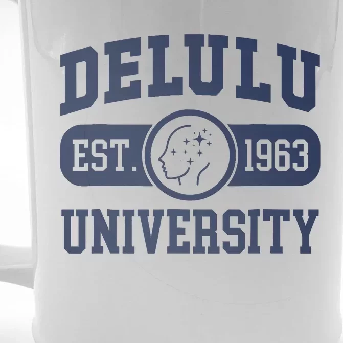 Delulu University Front & Back Beer Stein