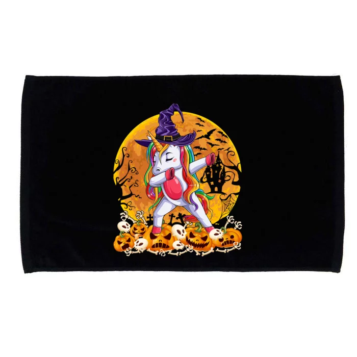 Dabbing Unicorn Dance Pumpkin Halloween Witch Skeleton Gift Microfiber Hand Towel