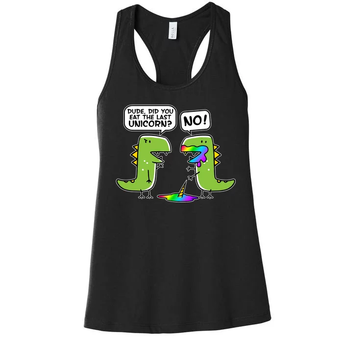 Dude Did You Eat The Last Unicorn? Women's Racerback Tank