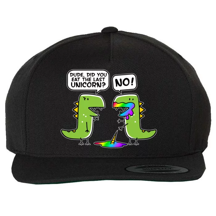 Dude Did You Eat The Last Unicorn? Wool Snapback Cap