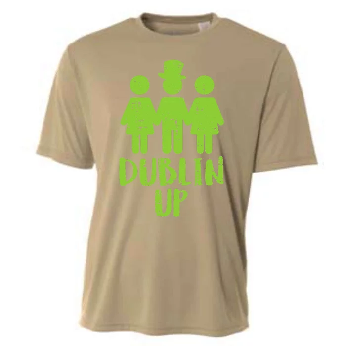 Dublin Up Funny St Patricks Day Irish Drinkin Team Cooling Performance Crew T-Shirt