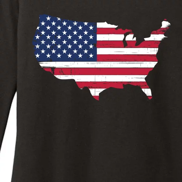 Distressed Usa Flag 4th Of July Usa Flag Pro American 4th Of July American Flag Womens CVC Long Sleeve Shirt