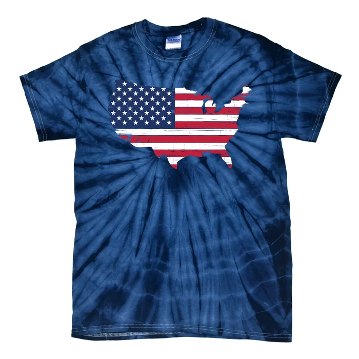 Distressed Usa Flag 4th Of July Usa Flag Pro American 4th Of July American Flag Tie-Dye T-Shirt