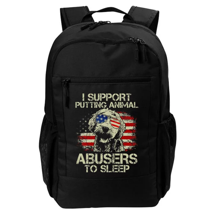 Doodle Usa Flag I Support Putting Animal Abusers To Sleep Daily Commute Backpack