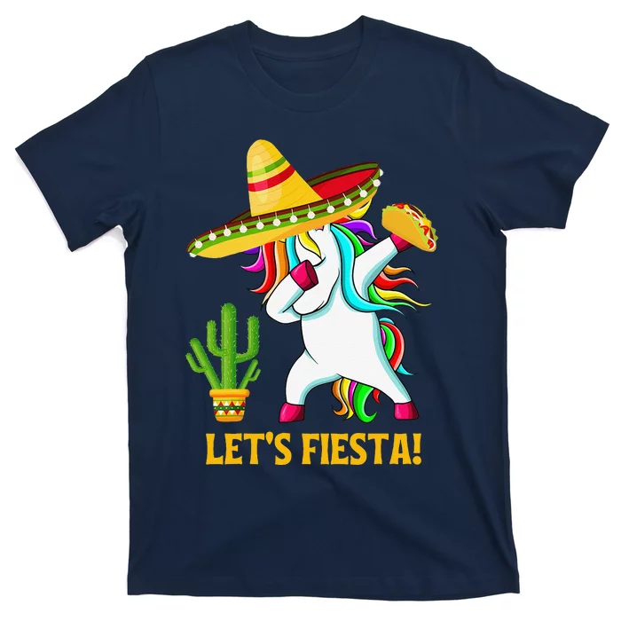 Dabbing Unicorn Funny Cinco De Mayo LetS Fiesta T-Shirt