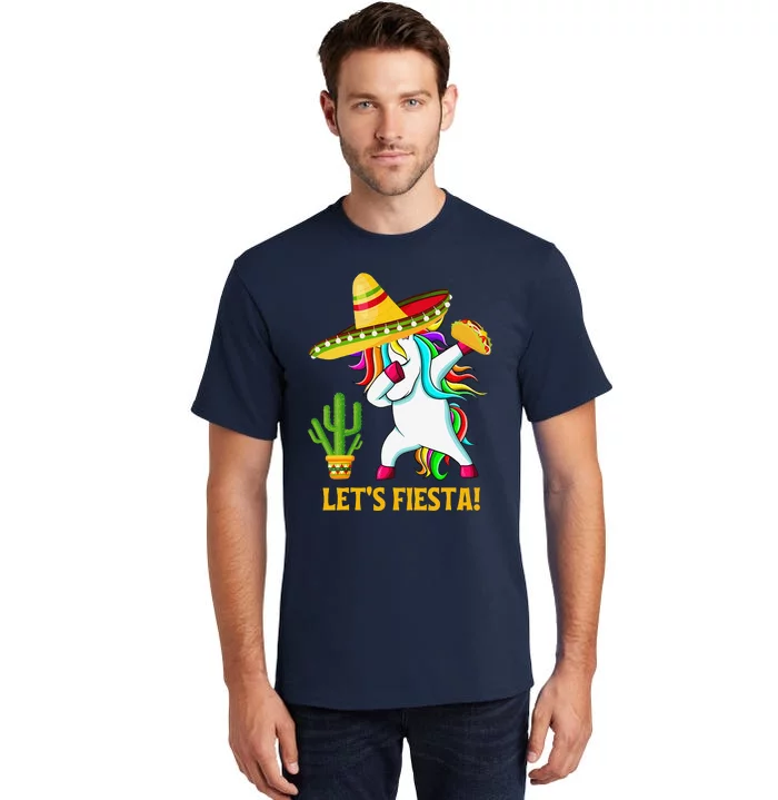 Dabbing Unicorn Funny Cinco De Mayo LetS Fiesta Tall T-Shirt