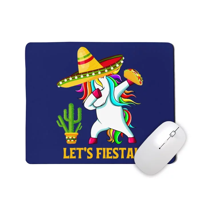 Dabbing Unicorn Funny Cinco De Mayo LetS Fiesta Mousepad