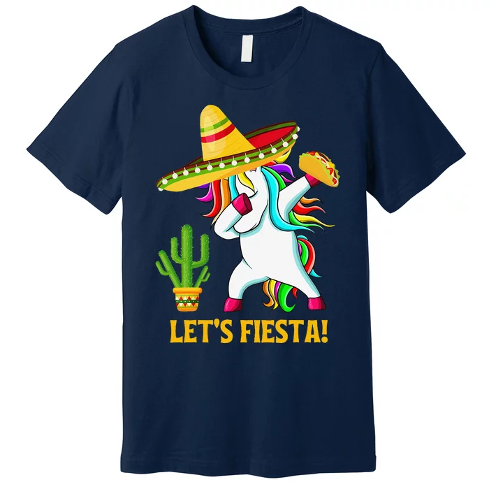 Dabbing Unicorn Funny Cinco De Mayo LetS Fiesta Premium T-Shirt