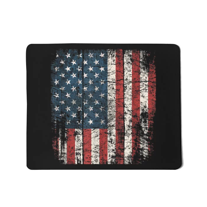 Distressed USA Flag Women Men, Patriotic American Flag Mousepad