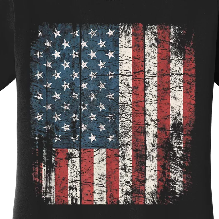 Distressed USA Flag Women Men, Patriotic American Flag Women's T-Shirt