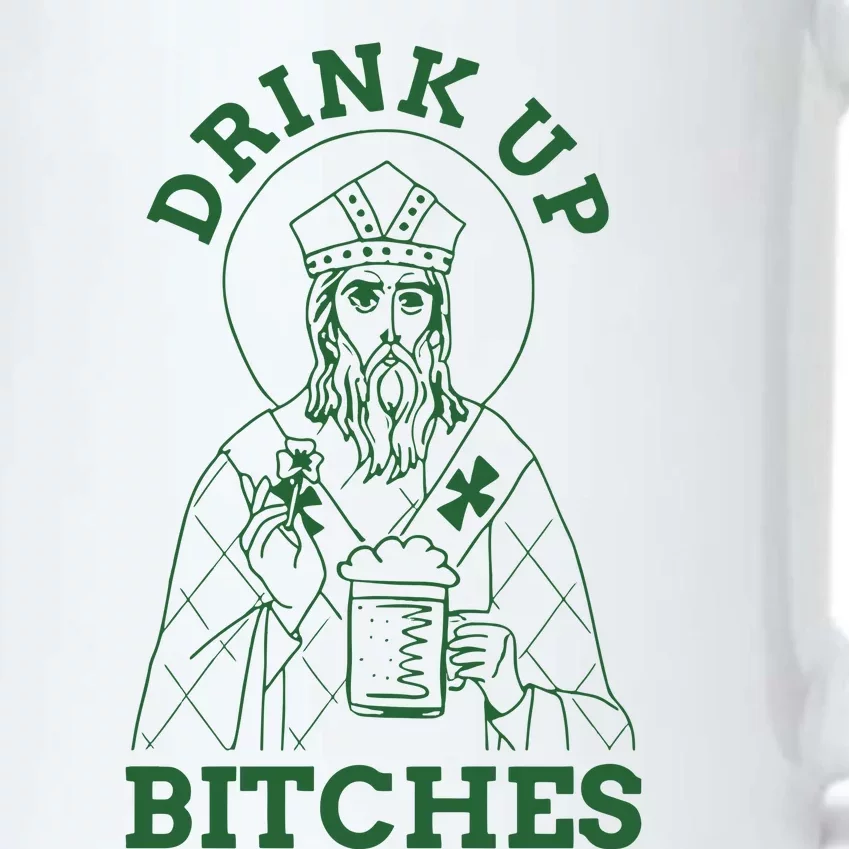 Drink Up Funny Bitches St Patrick's Day Funny Irish Shamrocks Black Color Changing Mug