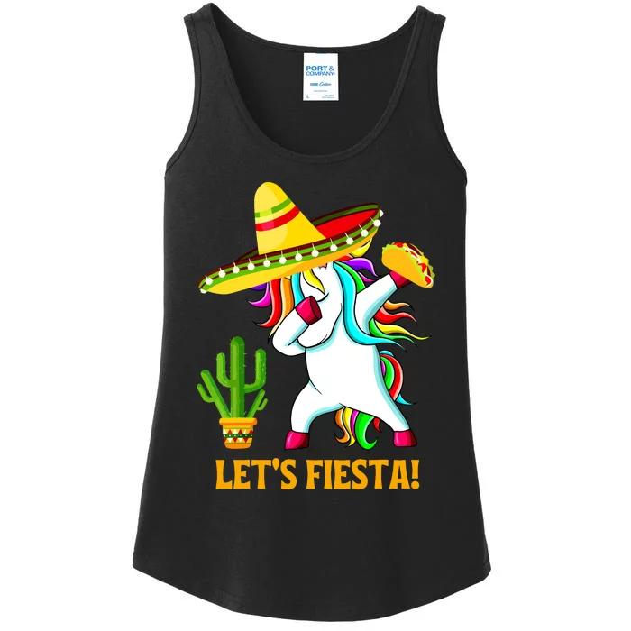 Dabbing Unicorn Funny Cinco De Mayo Girl Lets Fiesta Ladies Essential Tank