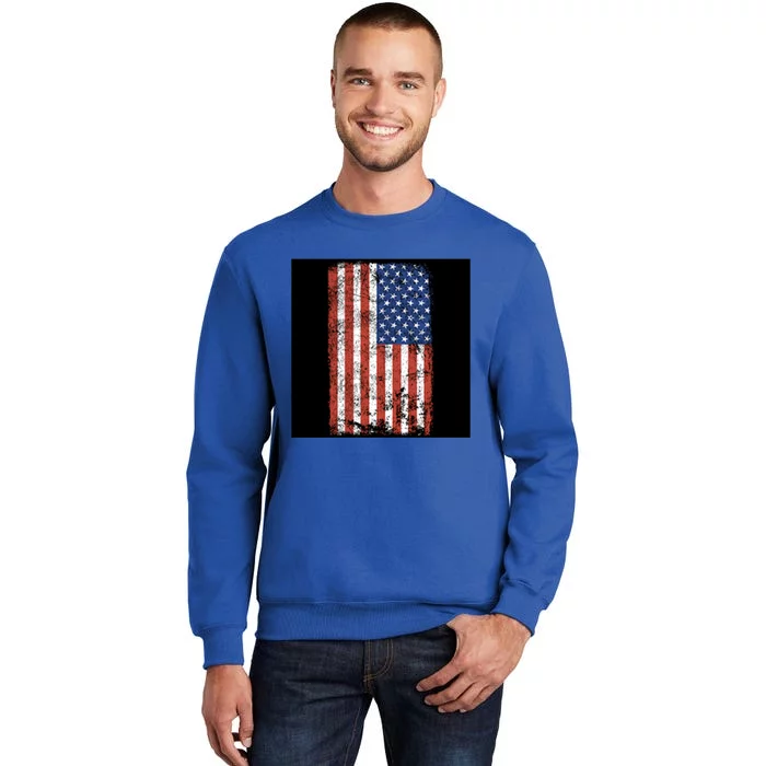 Distressed Us Flag Gift Sweatshirt