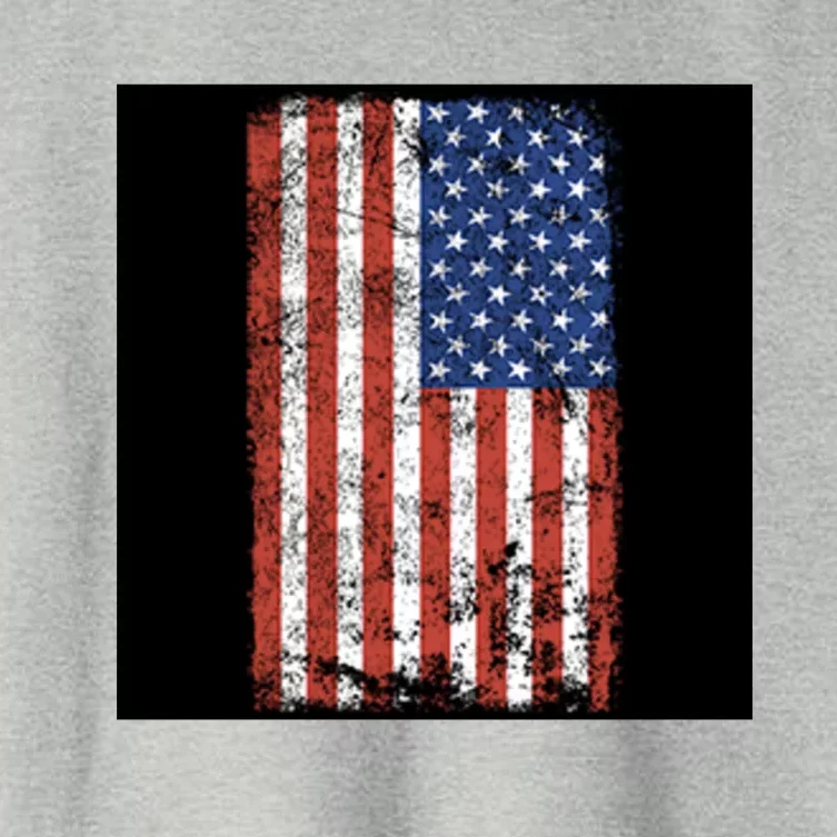 Distressed Us Flag Gift Women's Crop Top Tee