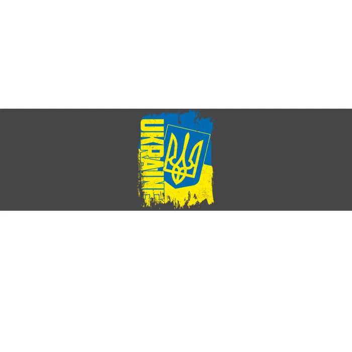 Distressed Ukraine Flag Stand With Support Ukraine Bumper Sticker